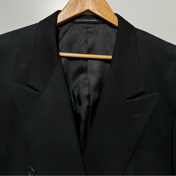 Pierre Balmain Men’s Vintage Double Breasted Suit Coat in Black - Picture 6 of 16